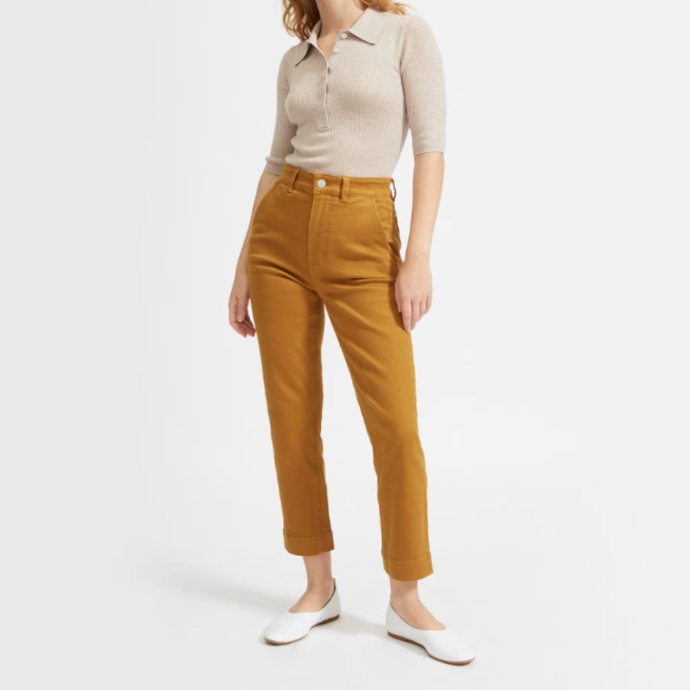 Everlane - The Slim-Leg Crop - Brass color - Size 2